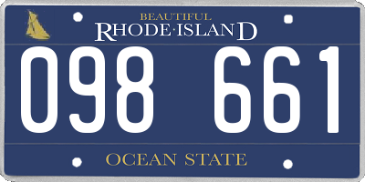 RI license plate 098661