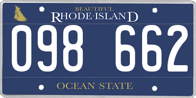 RI license plate 098662