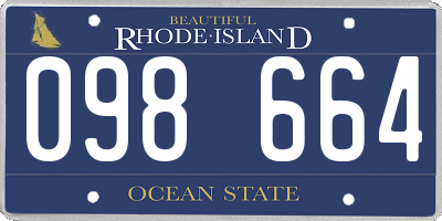 RI license plate 098664