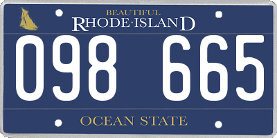 RI license plate 098665