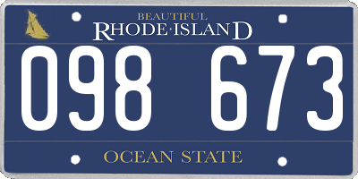 RI license plate 098673