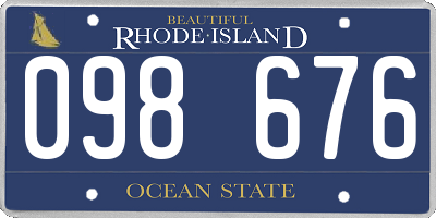 RI license plate 098676