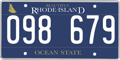 RI license plate 098679