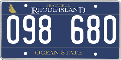 RI license plate 098680