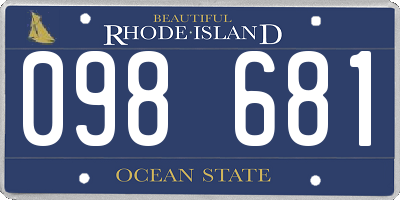 RI license plate 098681