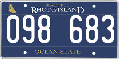 RI license plate 098683