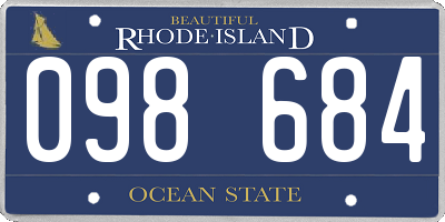 RI license plate 098684