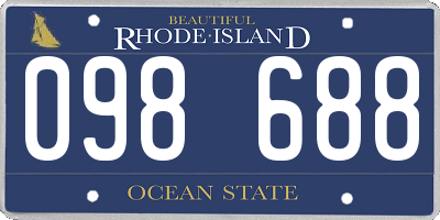 RI license plate 098688