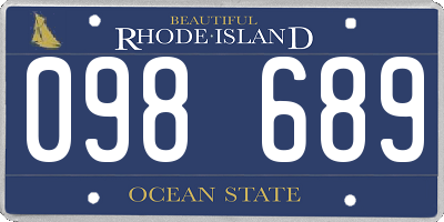 RI license plate 098689