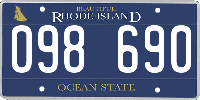 RI license plate 098690