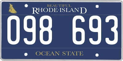 RI license plate 098693