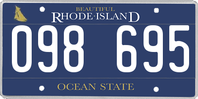 RI license plate 098695