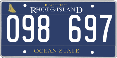 RI license plate 098697