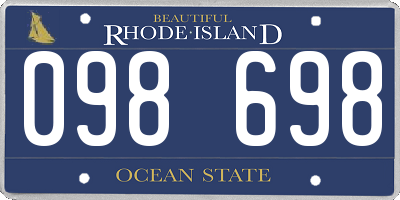 RI license plate 098698