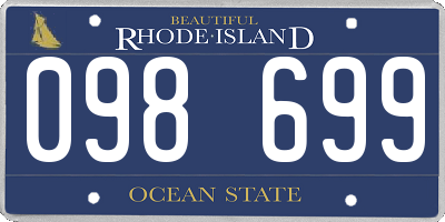 RI license plate 098699