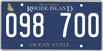 RI license plate 098700