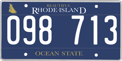 RI license plate 098713