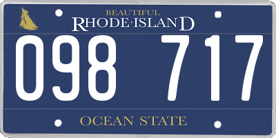 RI license plate 098717