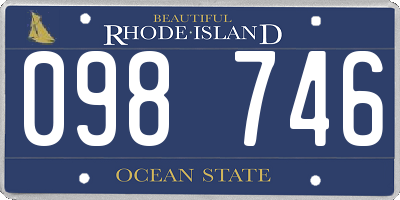 RI license plate 098746