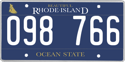 RI license plate 098766