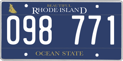 RI license plate 098771