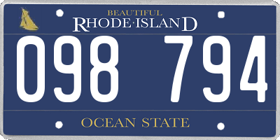 RI license plate 098794