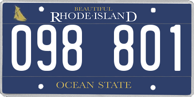 RI license plate 098801