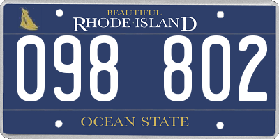 RI license plate 098802