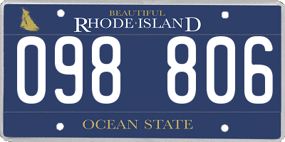 RI license plate 098806