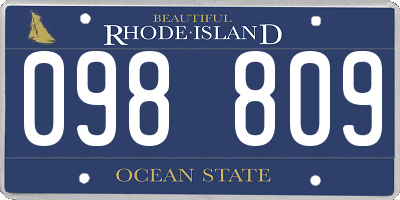RI license plate 098809