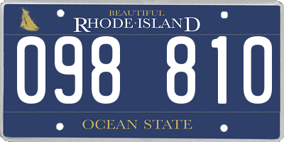 RI license plate 098810