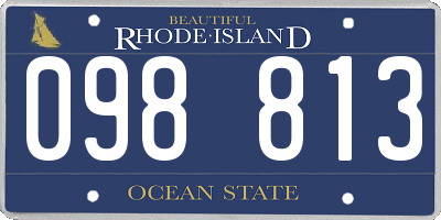 RI license plate 098813