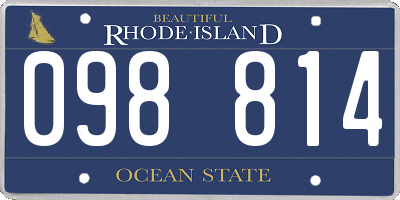 RI license plate 098814