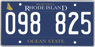 RI license plate 098825