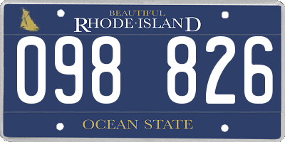 RI license plate 098826