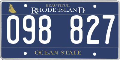 RI license plate 098827