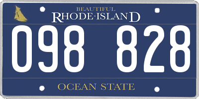 RI license plate 098828