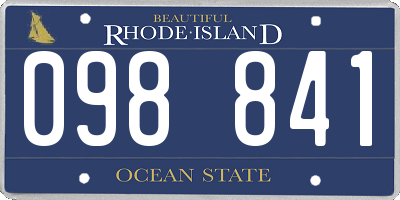 RI license plate 098841