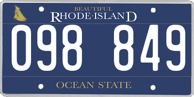 RI license plate 098849