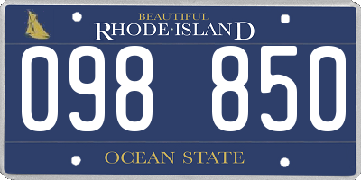 RI license plate 098850