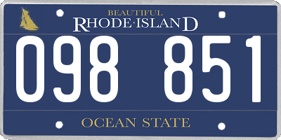 RI license plate 098851