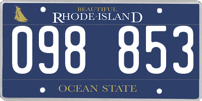 RI license plate 098853