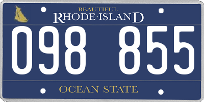 RI license plate 098855