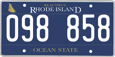 RI license plate 098858