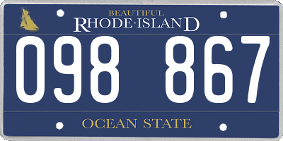 RI license plate 098867