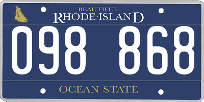 RI license plate 098868