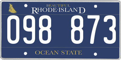 RI license plate 098873