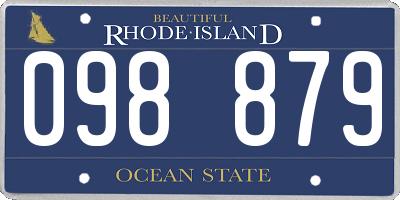 RI license plate 098879