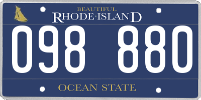 RI license plate 098880