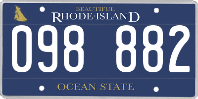 RI license plate 098882